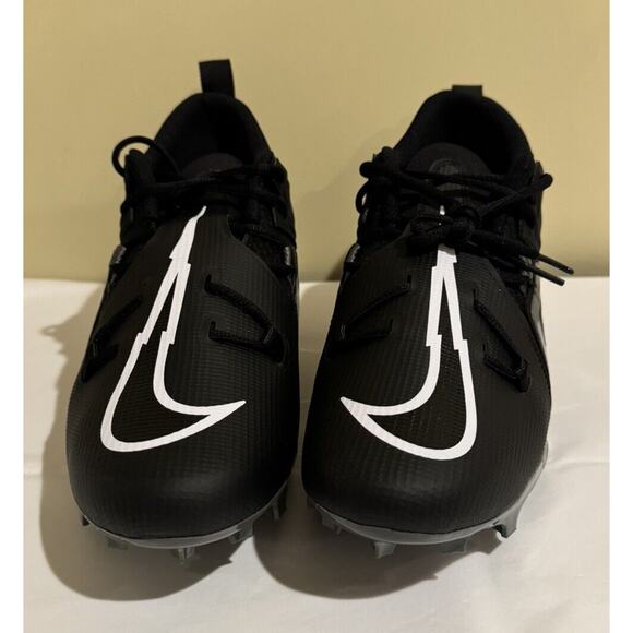 Nike Alpha Menace Pro 3 NEW! Black White Gray Football Cleats Mens 11.5 - Picture 3 of 9